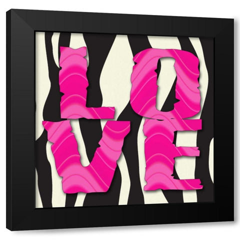LOVE PATTERNS Black Modern Wood Framed Art Print with Double Matting by Greene, Taylor