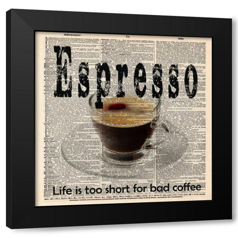 ESPRESSO Black Modern Wood Framed Art Print with Double Matting by Greene, Taylor