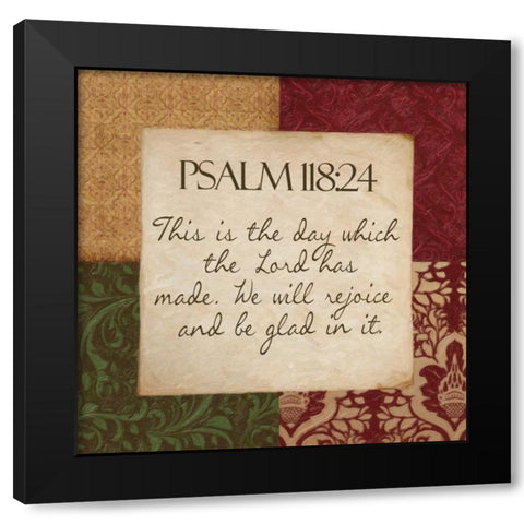 Psalm 118  C Black Modern Wood Framed Art Print with Double Matting by Greene, Taylor