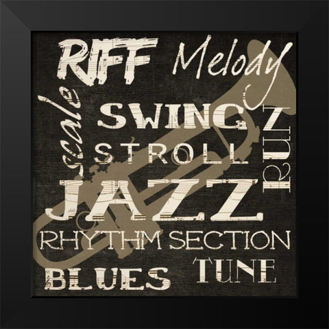 SWING SILHOUETTE Black Modern Wood Framed Art Print by Greene, Taylor