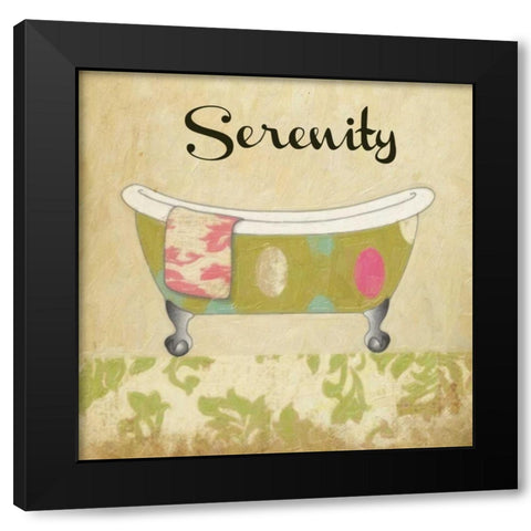 Serenity Tub Black Modern Wood Framed Art Print with Double Matting by Greene, Taylor