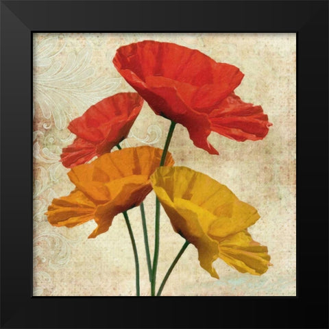 POPPY I Black Modern Wood Framed Art Print by Greene, Taylor
