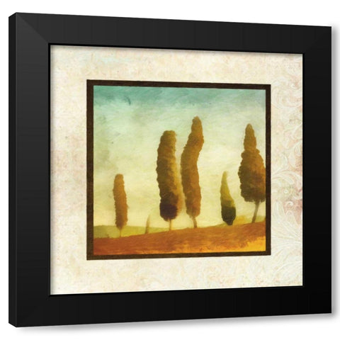 Damask Landscape I Black Modern Wood Framed Art Print by Greene, Taylor