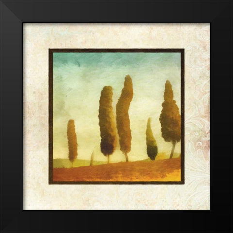 Damask Landscape I Black Modern Wood Framed Art Print by Greene, Taylor