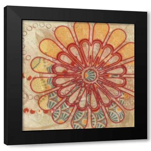 FLORA TRANCE III Black Modern Wood Framed Art Print by Greene, Taylor