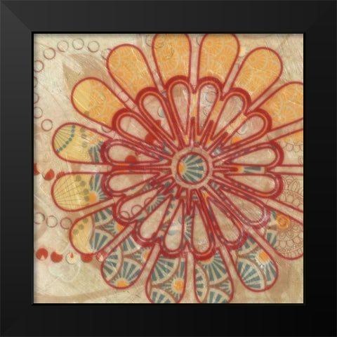 FLORA TRANCE III Black Modern Wood Framed Art Print by Greene, Taylor