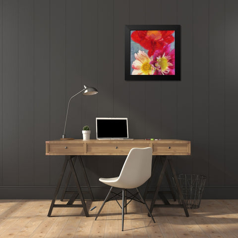 BLOOMS IN SPRING Black Modern Wood Framed Art Print by Greene, Taylor