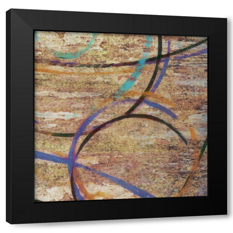 CIRCLE AROUND II Black Modern Wood Framed Art Print with Double Matting by Greene, Taylor