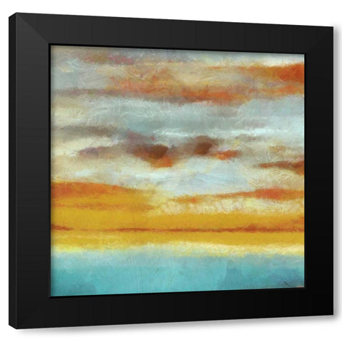 ABSTRACT HORIZON II Black Modern Wood Framed Art Print by Greene, Taylor