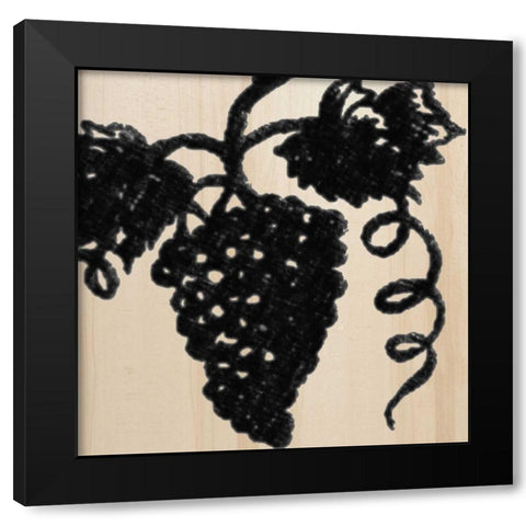 Grapes Black Modern Wood Framed Art Print by Greene, Taylor