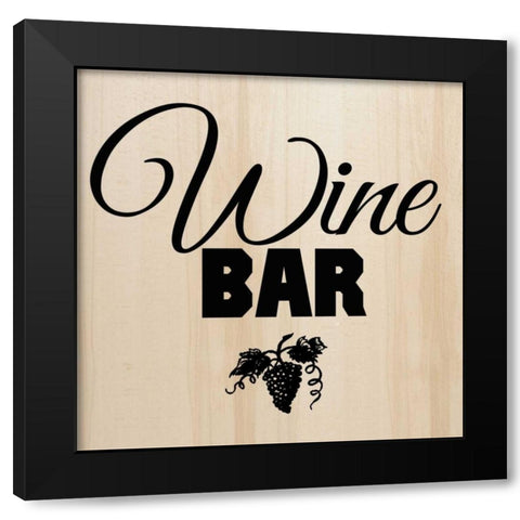 Wine Bar Black Modern Wood Framed Art Print by Greene, Taylor