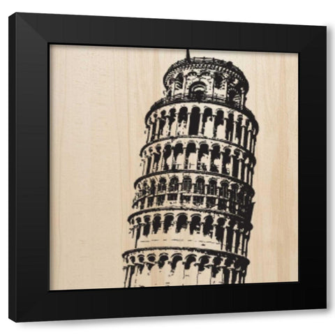 Pisa Black Modern Wood Framed Art Print by Greene, Taylor