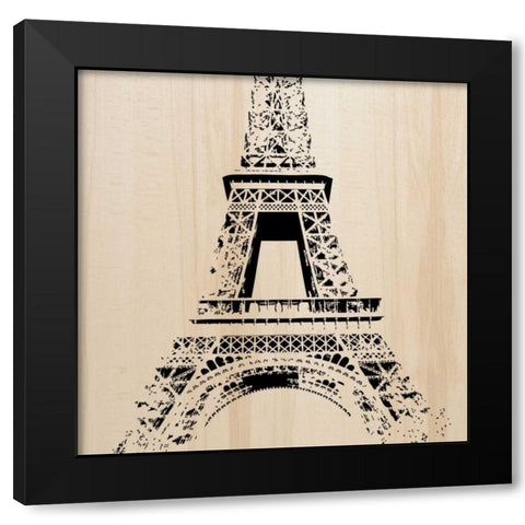 Paris Black Modern Wood Framed Art Print with Double Matting by Greene, Taylor