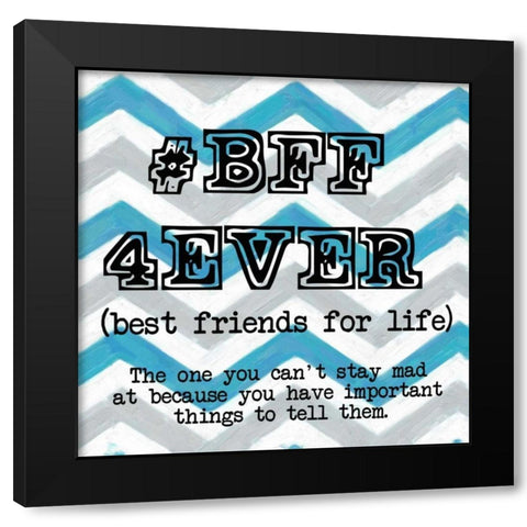 BFF Black Modern Wood Framed Art Print by Greene, Taylor