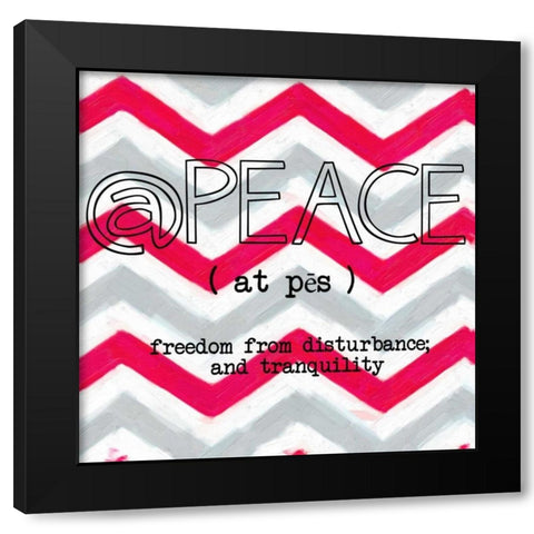 Peace Black Modern Wood Framed Art Print by Greene, Taylor