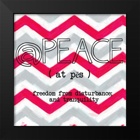Peace Black Modern Wood Framed Art Print by Greene, Taylor