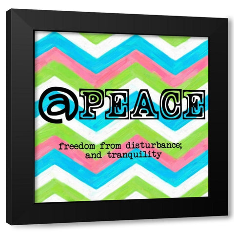 Peace 2 Black Modern Wood Framed Art Print by Greene, Taylor