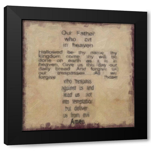 OUR FATHER Black Modern Wood Framed Art Print with Double Matting by Greene, Taylor