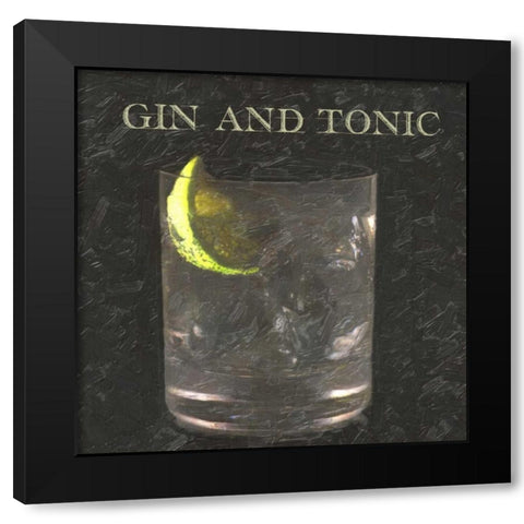 GIN AND TONIC BLK Black Modern Wood Framed Art Print with Double Matting by Greene, Taylor