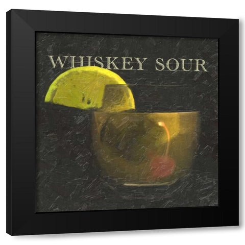 WHISKEY SOUR BLK Black Modern Wood Framed Art Print with Double Matting by Greene, Taylor