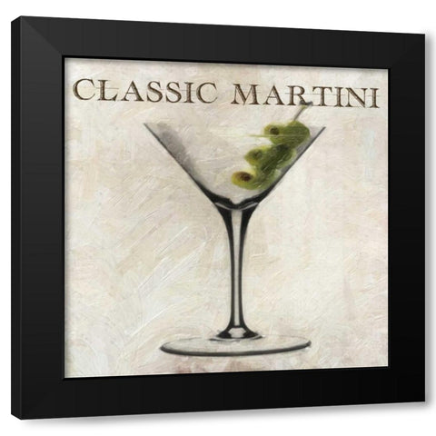 CLASSIC MARTINI Black Modern Wood Framed Art Print with Double Matting by Greene, Taylor