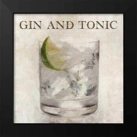 GIN AND TONIC Black Modern Wood Framed Art Print by Greene, Taylor
