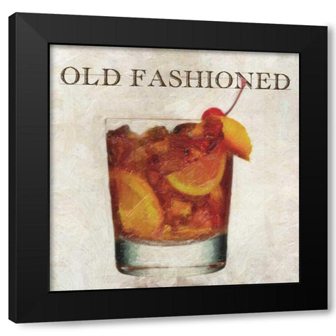 OLD FASHIONED Black Modern Wood Framed Art Print by Greene, Taylor