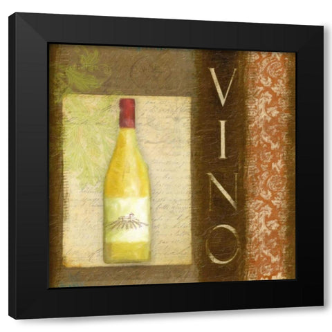 VINO  Black Modern Wood Framed Art Print with Double Matting by Greene, Taylor