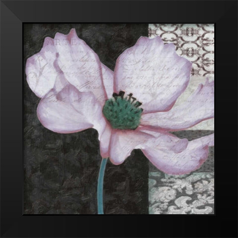 Choqua Floral IV Black Modern Wood Framed Art Print by Greene, Taylor