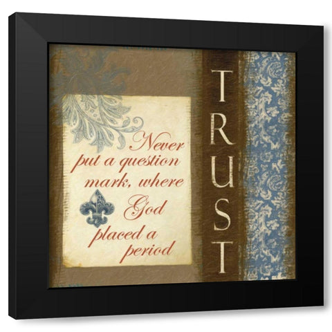 QUESTION MARK Black Modern Wood Framed Art Print with Double Matting by Greene, Taylor