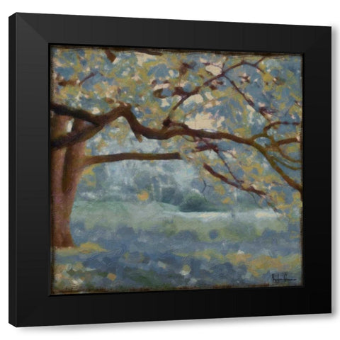 Azure Landscape Black Modern Wood Framed Art Print with Double Matting by Greene, Taylor