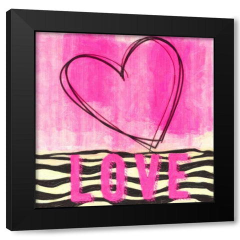 Sketch Love Black Modern Wood Framed Art Print by Greene, Taylor