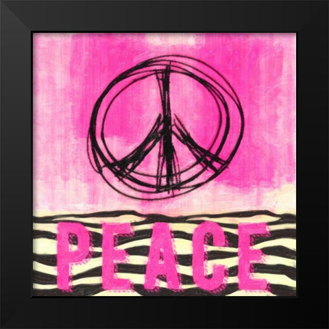 Sketch Peace Black Modern Wood Framed Art Print by Greene, Taylor