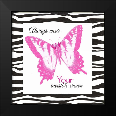 Invisible Crown Black Modern Wood Framed Art Print by Greene, Taylor