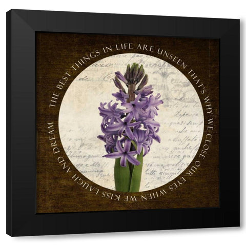 Best Things Flower Black Modern Wood Framed Art Print with Double Matting by Greene, Taylor