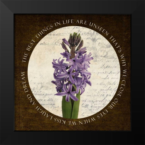 Best Things Flower Black Modern Wood Framed Art Print by Greene, Taylor