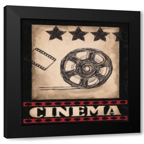Cinema Black Modern Wood Framed Art Print by Greene, Taylor