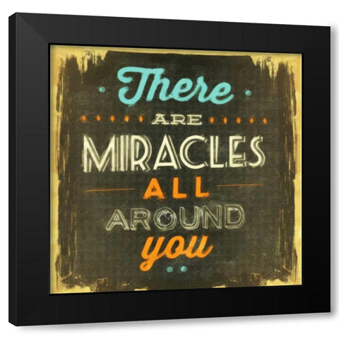 Miracles All Around Black Modern Wood Framed Art Print by Greene, Taylor