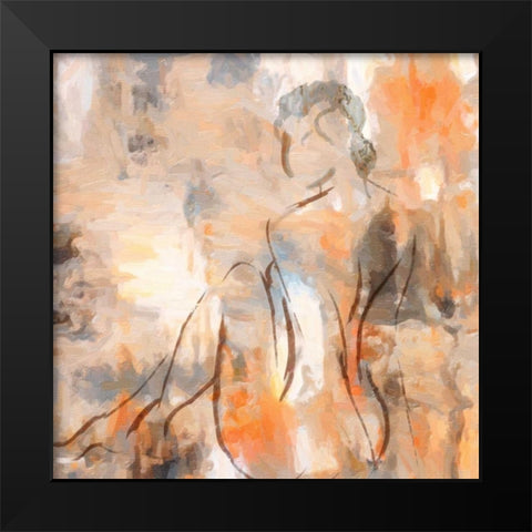 Amber Beauty II Black Modern Wood Framed Art Print by Greene, Taylor