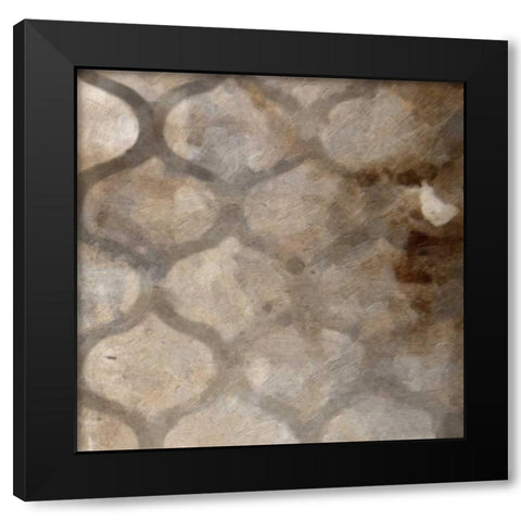 Metalic Ogee I Black Modern Wood Framed Art Print with Double Matting by Greene, Taylor