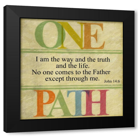 One Path Black Modern Wood Framed Art Print by Greene, Taylor