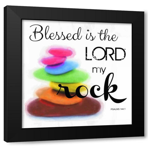 Blessed Is The Lord Black Modern Wood Framed Art Print by Greene, Taylor