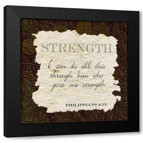 Strength Black Modern Wood Framed Art Print by Greene, Taylor