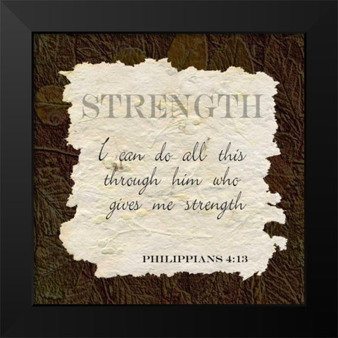 Strength Black Modern Wood Framed Art Print by Greene, Taylor