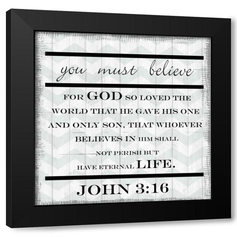 You Must Believe Black Modern Wood Framed Art Print with Double Matting by Greene, Taylor