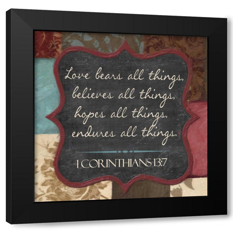 Love Bears Black Modern Wood Framed Art Print by Greene, Taylor