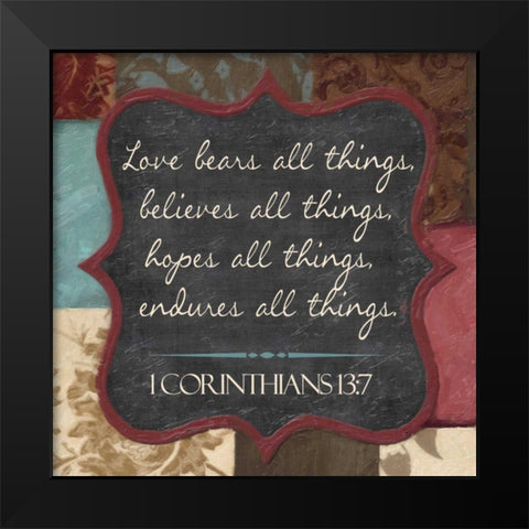 Love Bears Black Modern Wood Framed Art Print by Greene, Taylor