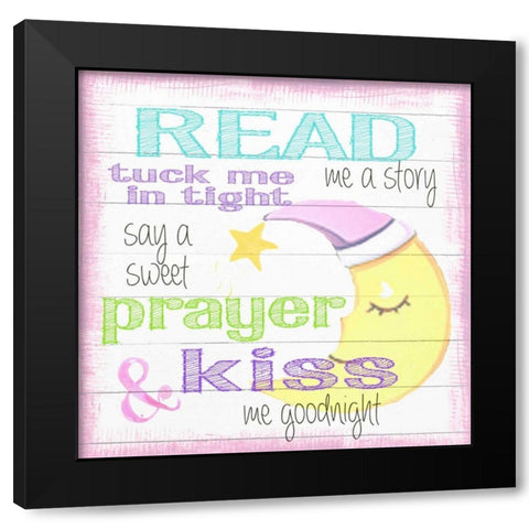 Read Me A Story Black Modern Wood Framed Art Print with Double Matting by Greene, Taylor