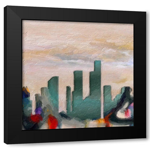 Abstract Skyline 1 Black Modern Wood Framed Art Print by Greene, Taylor