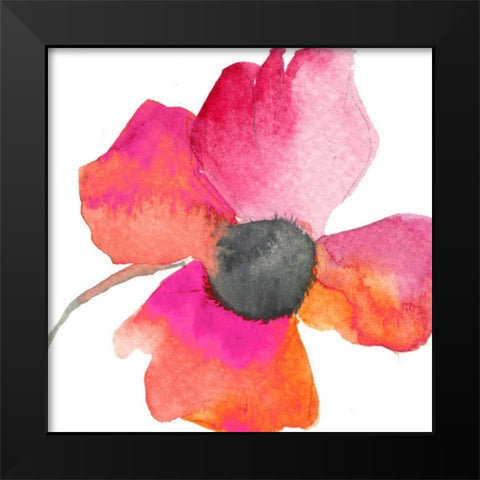 Poppy Warmth Black Modern Wood Framed Art Print by Greene, Taylor
